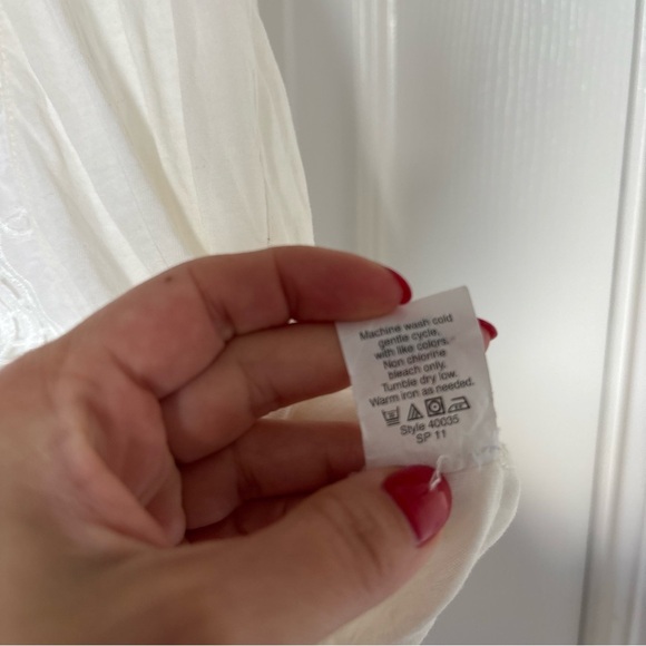 J. Crew White Cream Eyelet Tank Size Extra Small - Picture 4 of 7